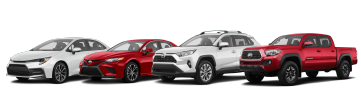 Lineup of cars